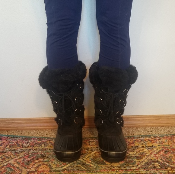 Khombu North Star Winter Boots, Black - Women's size 8 - Picture 4 of 7